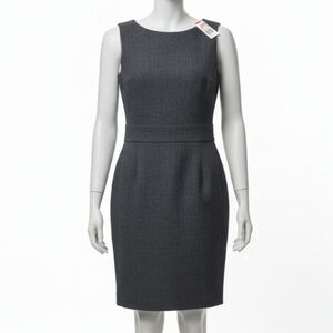 Connected Apparel Gray Sleeveless Midi Dress